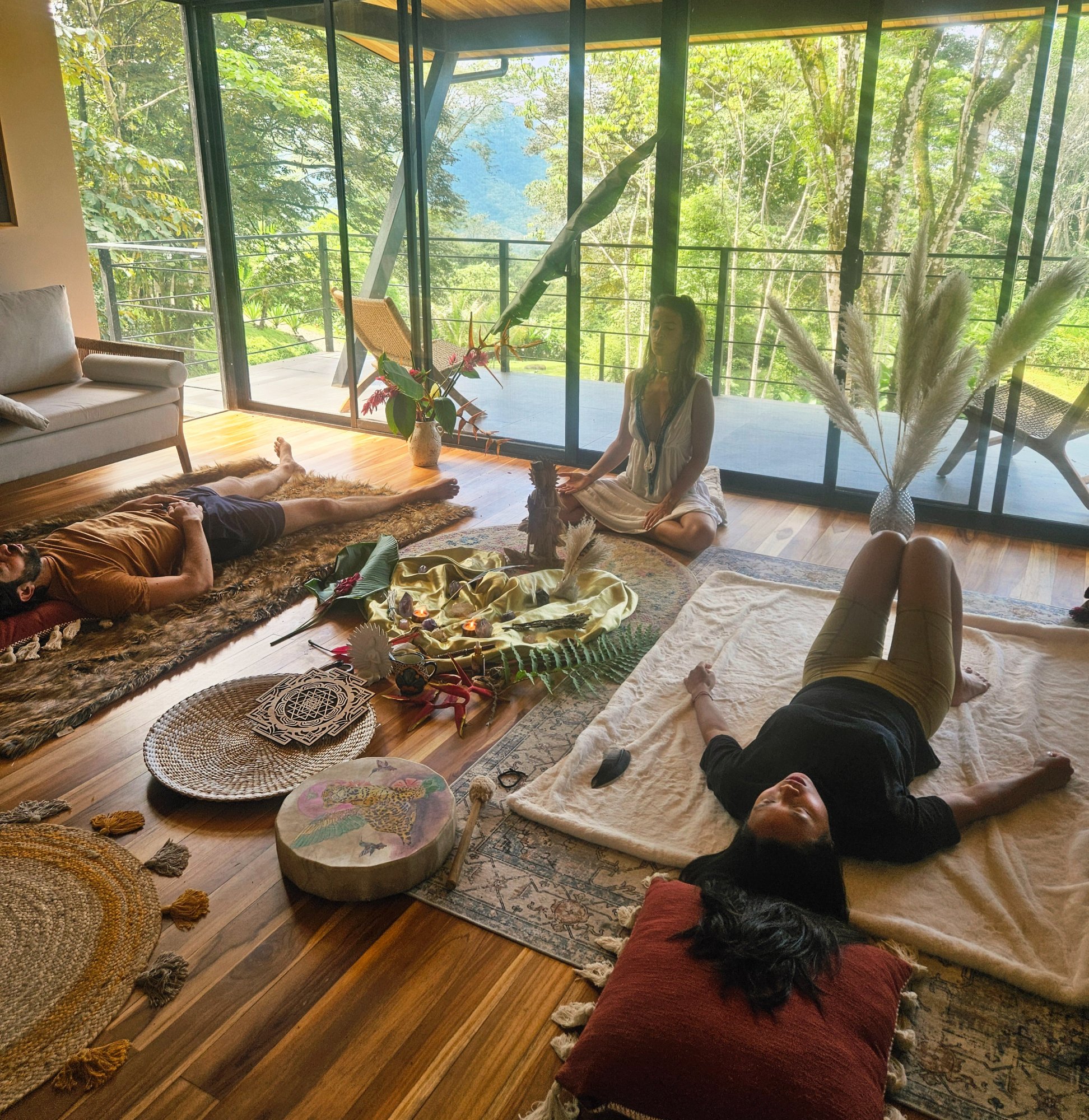 Breathwork ceremony at Flourish Within Sanctuary