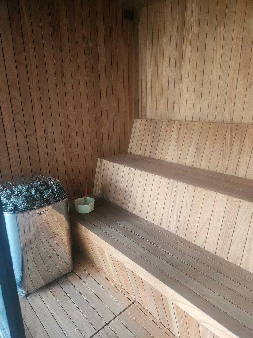Private cedar sauna